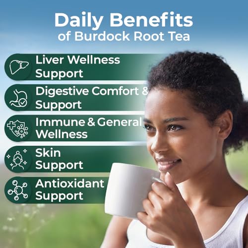 Image of Wildfield Herbs 50 Bags Burdock Root Tea Herb Dried Burdock Root Tea Herb (Arctium Lappa Root) - 50 Count 1.5g Bags Bardana