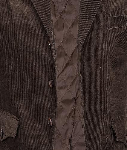 Men's Casual Corduroy Blazer Jacket Slim Fit Three-Button Sport Coat3