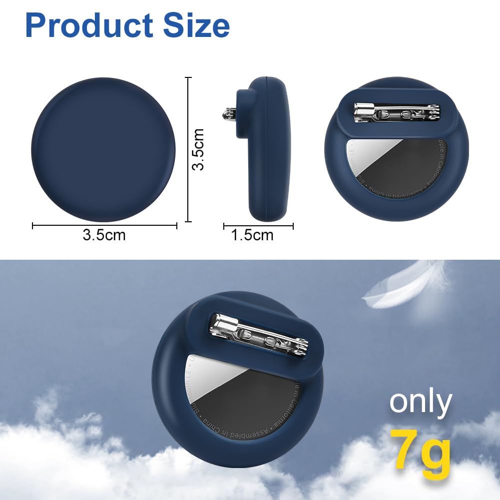 AXFEE 4PCS Hidden Air-Tag Case for Kids Air-tag Holder with Safety Pins, Anti-Removal Air-tags Sicoilne case - Image 2
