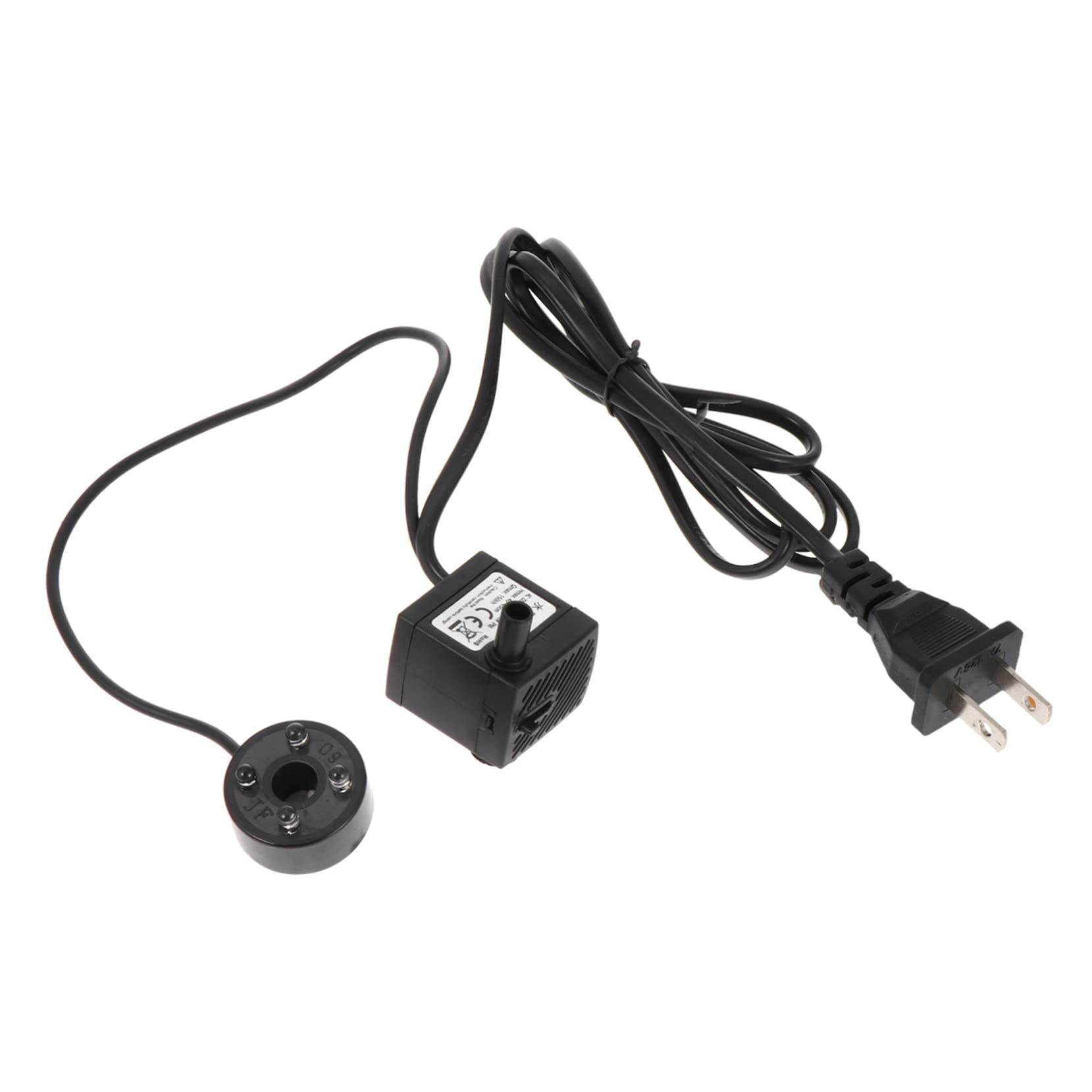 VICASKY Water Pump for Aquarium Quiet Submersible Pump with LED Light for Fish Tank Fountain and Water Gardens Easy Clean with Suction Cup Attachment