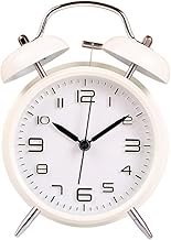 Alarm Clock, Loud Volume, Analog, Stylish, Kids, Wake Up, Cute, Alarm, Simple, Retro, Quiet, Continuous Second Hand, Table Clock, For Boys and Girls (White)