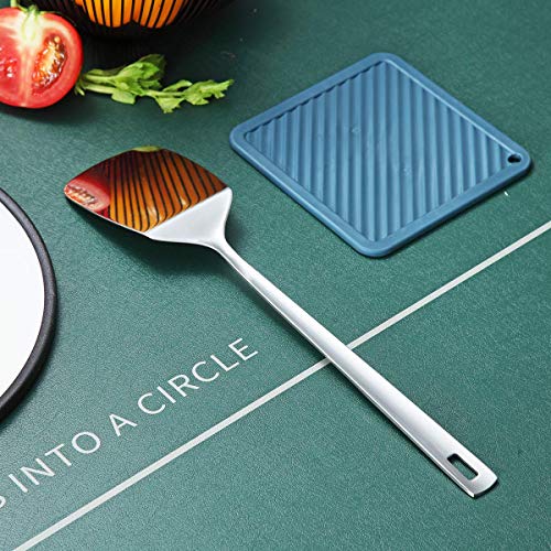 Image of Stainless Steel Spatulas, Berglander Solid Turner,Barbecue Metal Spatulas Turner For Cooking, Kitchen Spatula For Nonstick Cookware, Dishwasher Safe, Easy to Clean