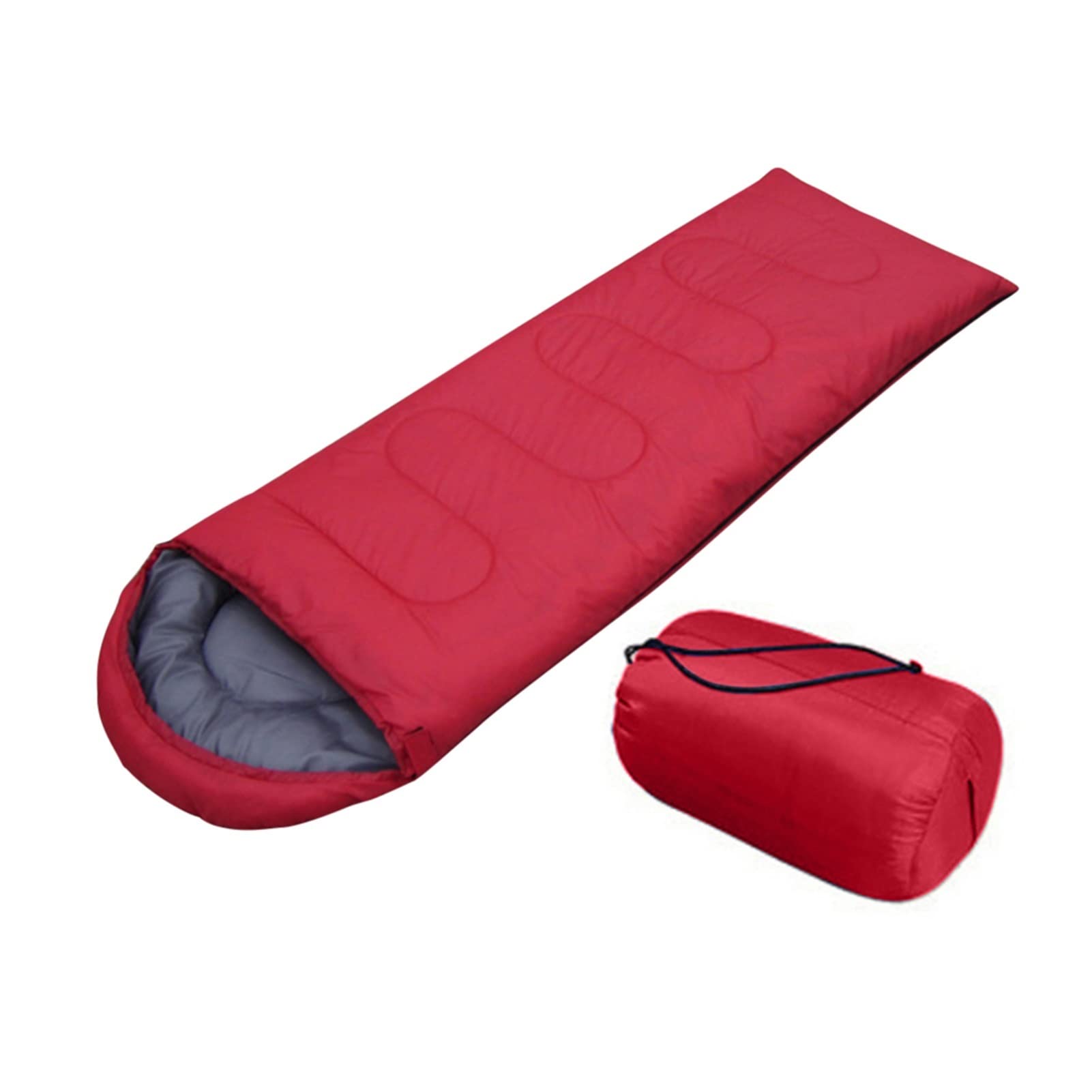DWJ Sleeping Bag Spring Autumn CW400 Lightweight Goose Down Sleeping Bag Ultralight Waterproof Hiking Camping Sleeping Bag (Color : Red)
