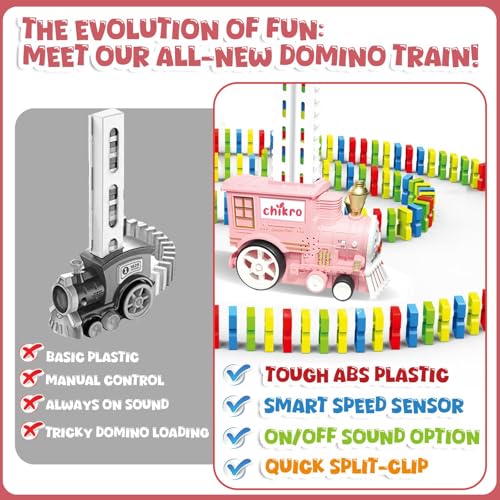 Domino Train Toys Games for Kids miniatura 3