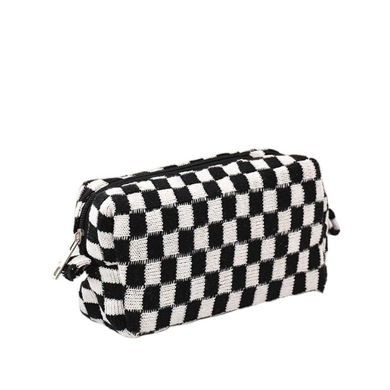 GUYANA Pencil Case Checkerboard Pencil Case, Pencil Case, Zipper Fixed Cosmetic Storage Fixed Small Pencil Case (Color : A1)