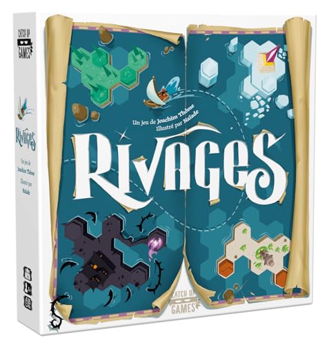 Blackrock Games Rivage – Erkundungsspiel – Ankreuzspiel – von 1 bis 5 Spielern – ab 8 Jahren – Taktik, Strategie und Reflexion – französische Version – Catch Up Games