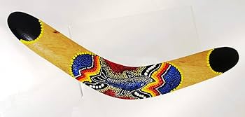 Amazon | ブーメラン シャ－ク柄 オーストラリアお土産 アボリジニ A