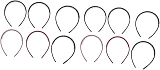 Abaodam 12 pcs teeth comb hair hoop hairband plastic headbands with teeth hair hoop with teeth satin hair hoop unisex hair hoops sports headband women hair metal teeth woman all handmade