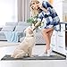 Pretigo Grey Kitchen Rugs Floor Rugs for Kitchen, Soft & Absorbent by Chenille Material, Washable Kitchen Rug Set Non Slip Kitchen Rugs and Mats 2 Pieces (17”×48” + 17”×24”)