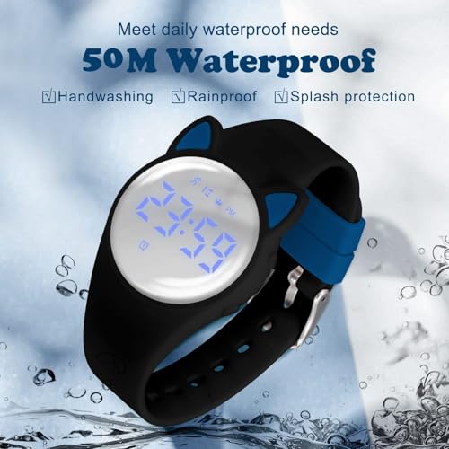 Image of Kids Watches for Girls Boys Digital Sport Watch with Step Counter Pedometer Vibration Alarm Clock, No App Waterproof Fitness Tracker Kids Watch Boys Girls Teens Students Ages 5-16