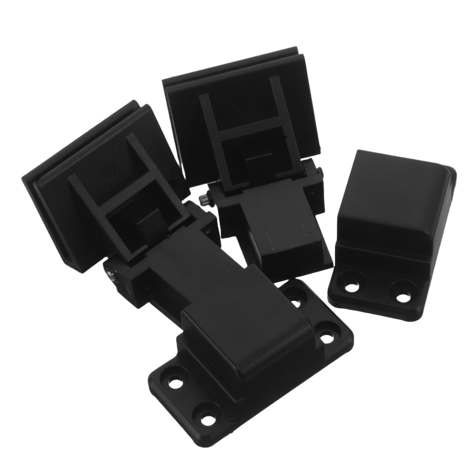 UKCOCO Charnières et Compatibilité Noires en Plastique Structure Stable pour Couvercle Anti-poussière de Platine Vinyle pour Installation Audio Domestique