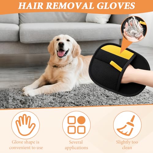 2 Stück Katzen Handschuhe Fellpflege, 24 * 18cm Fellpflegehandschuh Hund, Wiederverwendbare Antistatische Handschuhe, handschuh zur Tierhaarentfernung, zum Waschen, Hair Removal, Fellpflege