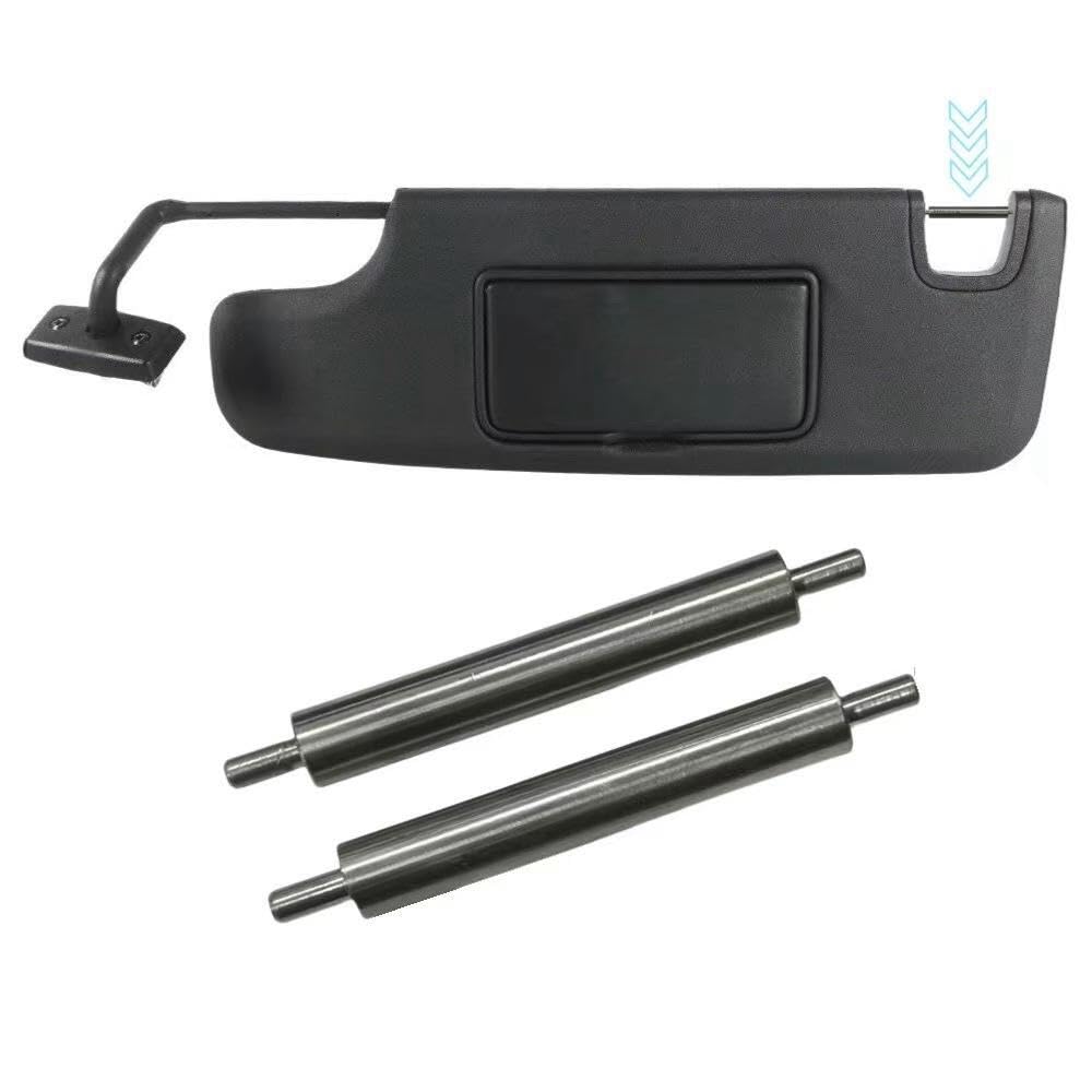Sun Visor Repair Rotation Shaft Kit, Driver & Passenger Sun Visor Stainless Steel Repair Tube Non-Wears Out For Jeep Wrangler JK JKU 2007-2017 2 Pcs