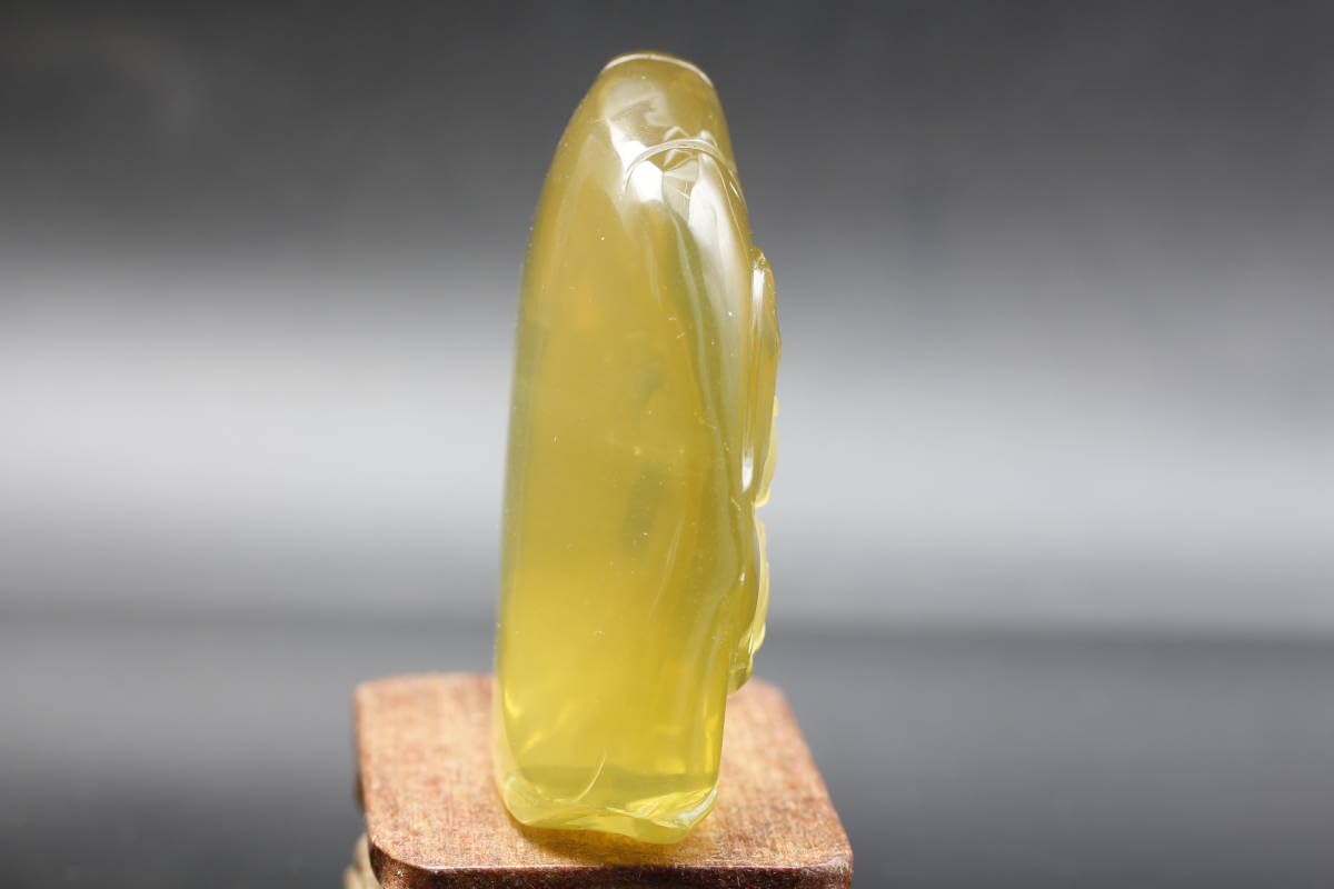 シトリン | 黄水晶 天然水晶 透明度が高い 六角柱 ポイント 厳選 上品