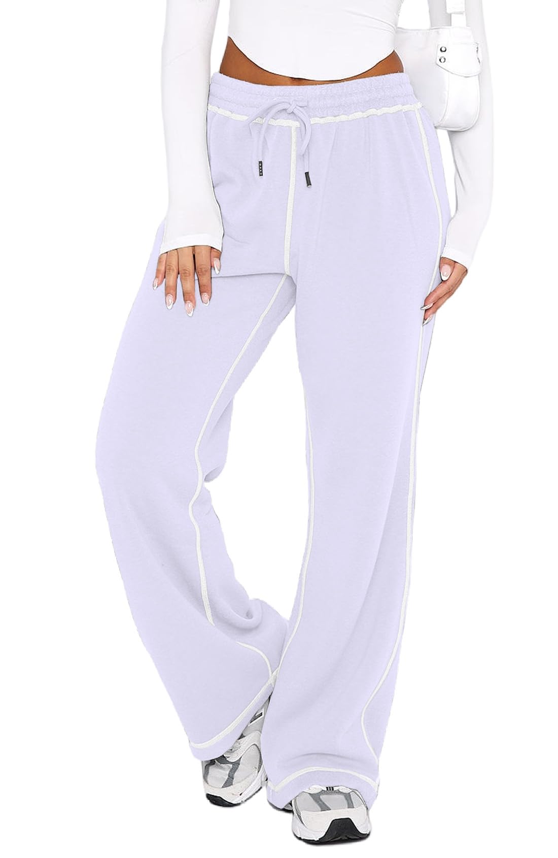 DISCIPBUSH Track Pants Women Sweatpants Soft Jogging Straight Pajama Sweats Wide Leg Sweatpants Women Lounge Pants Joggers