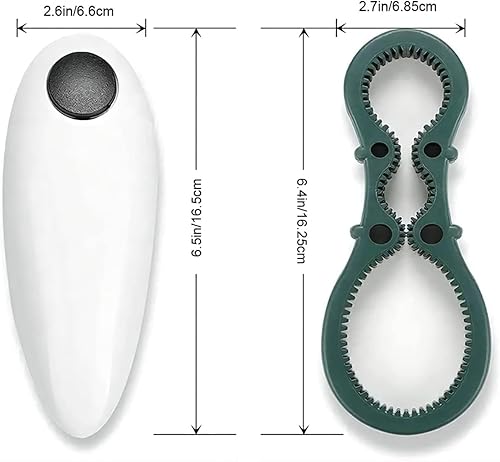 Miniatura 7 de Abrelatas eléctrico, abridor de latas con interruptor de un solo toque, seguro y suave, sin bordes afilados, para casi el tamaño, abrelatas