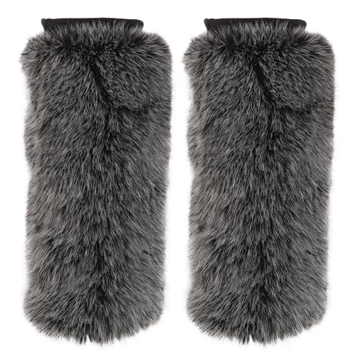 Hohopeti Cubierta para Botas de Piel Sintética con Puños Peludos Calentador de Piernas para Invierno Accesorios Térmicos para Mujer y Niña Diseño Clásico y Cómodo para Uso Exteriores y