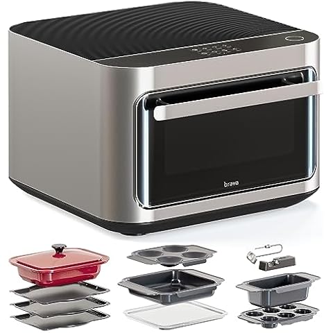 Brava Glass: 10-in-1 Touchscreen Countertop Smart Oven, Glass Door, Wireless Thermometer, Air Fryer, 6-Slice Toaster, Slow Cooker, Reheater, Dehydrator, Rice Cooker, Auto-Shut Off, 1800W Cover