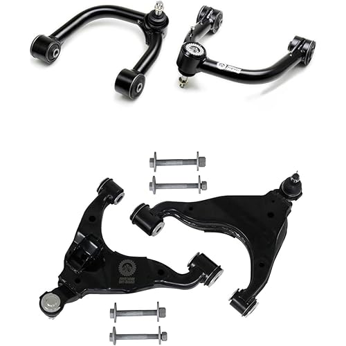 Freedom Off-Road Front Upper and Lower Control Arms 2-4" Lift Compatible with 2003-2009 GX470 4Runner, 2007-2009 FJ