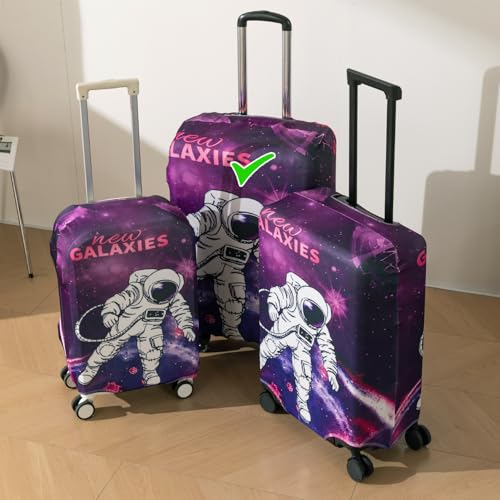 Image of HOKIPO Suitcase Covers for Trolley Suitcase, 220gsm Durable and Washable, Large (26-27inch) - Galaxy Explorer (AR-6345-D11)