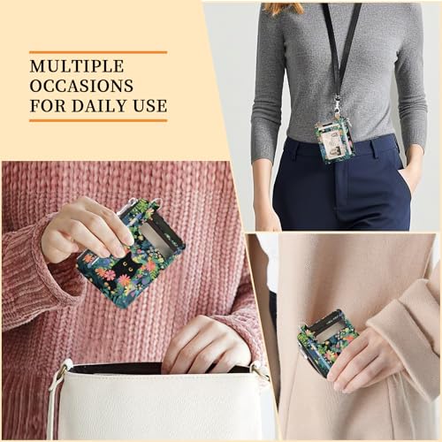 Image of Hancynir Black Cat Slim Wallet Women Credit Card Holder, Cute Small RFID | Zipper Pocket Wallet, Thin Travel Coin Purse, PU Leather, Minimalist Card Case, 6 Card Slots, ID Window, Ladies Women Gifts