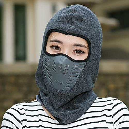 G&S Winter Warm Hat Motorcycle Windproof Face Mask Hat Helmet Beanies for Men Women Outdoor Sports Fleece Balaclava Hat Grey Color 1