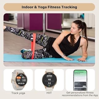 QIPOPC Smart Watch for Women, Built-in Alexa, GPS, HRV, VO2 Max, Blood Oxygen, Sleep & Stress Monitor, Compass, Altimeter, 1.32" AMOLED, Fitness & Women’s Health, iOS Compatible