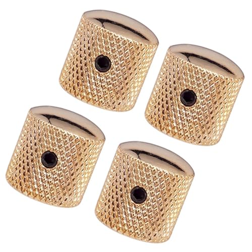 ギター交換用 アクセサリー 4 ピースベース/ギターアイアンコントロールノブゴールデンギター楽器部品