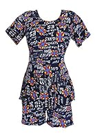 Divine Women's Nylon One-Piece Swimsuit - Padded One Piece Swimwear with Attached Short/Tight - Printed Swimming Costume for Girls, Stretchable Spandex Comfort Fit for All - 7XL Multicolour