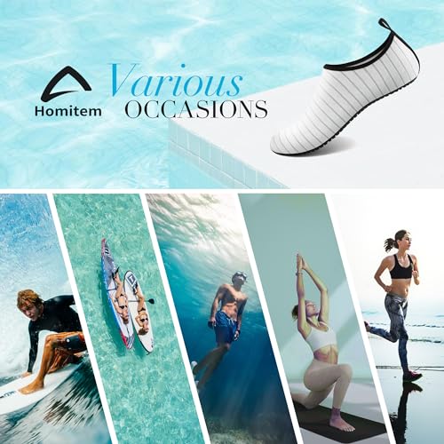 Image of Homitem Water Shoes for Women Men Aqua Socks Swim Beach Pool River Slip-On Barefoot Quick-Dry Vacation Cruise Essentials Accessories for Yoga Kayak Sports