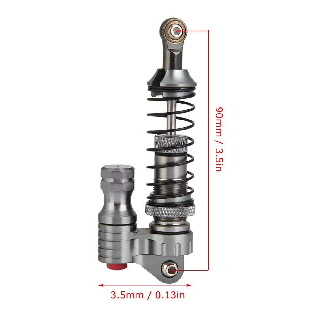 Dilwe Amortisseur RC, Amortisseur RC en métal 2 pièces avec Ressort Compatible avec la Voiture RC SCX10 D90 110mm Dilwe Amortisseur RC, Amortisseur RC en métal 2 pièces avec Ressort Compatible avec la Voiture RC SCX10 D90 110mm