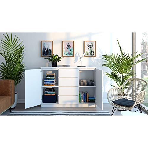 MeHome Cassettiera Moderna 120 CM Credenza Mobile