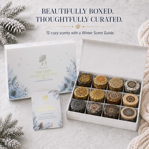 Image of Winter Candles Gift Set, 12 Pack Scented Candles for Home, 2.5 oz Each