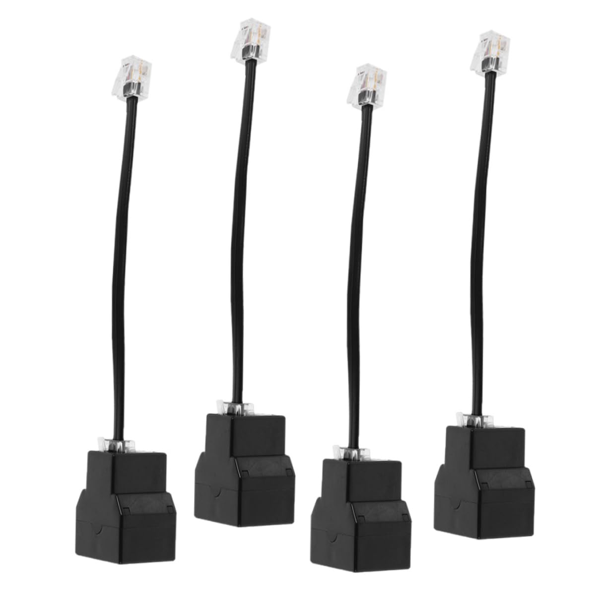 SHOWERORO 20 Stück Telefonleitungsadapter Telefonadapter Kabeladapter Rj11 Adapter Telefonteile Telefonsplitter Für Festnetztelefonkabeladapter Telefonzubehör Kupfer Schwarz