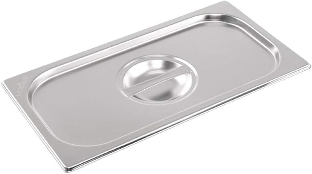 Vogue K931 Stainless Steel Lid With Centre Handle For 1/2 Gastronorm Pan