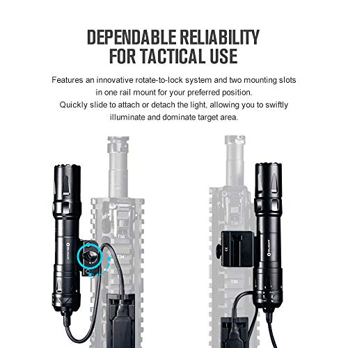 image for OLIGHT Odin 2000 Lumens Rechargeable Picatinny Rail Mounted Tactical F