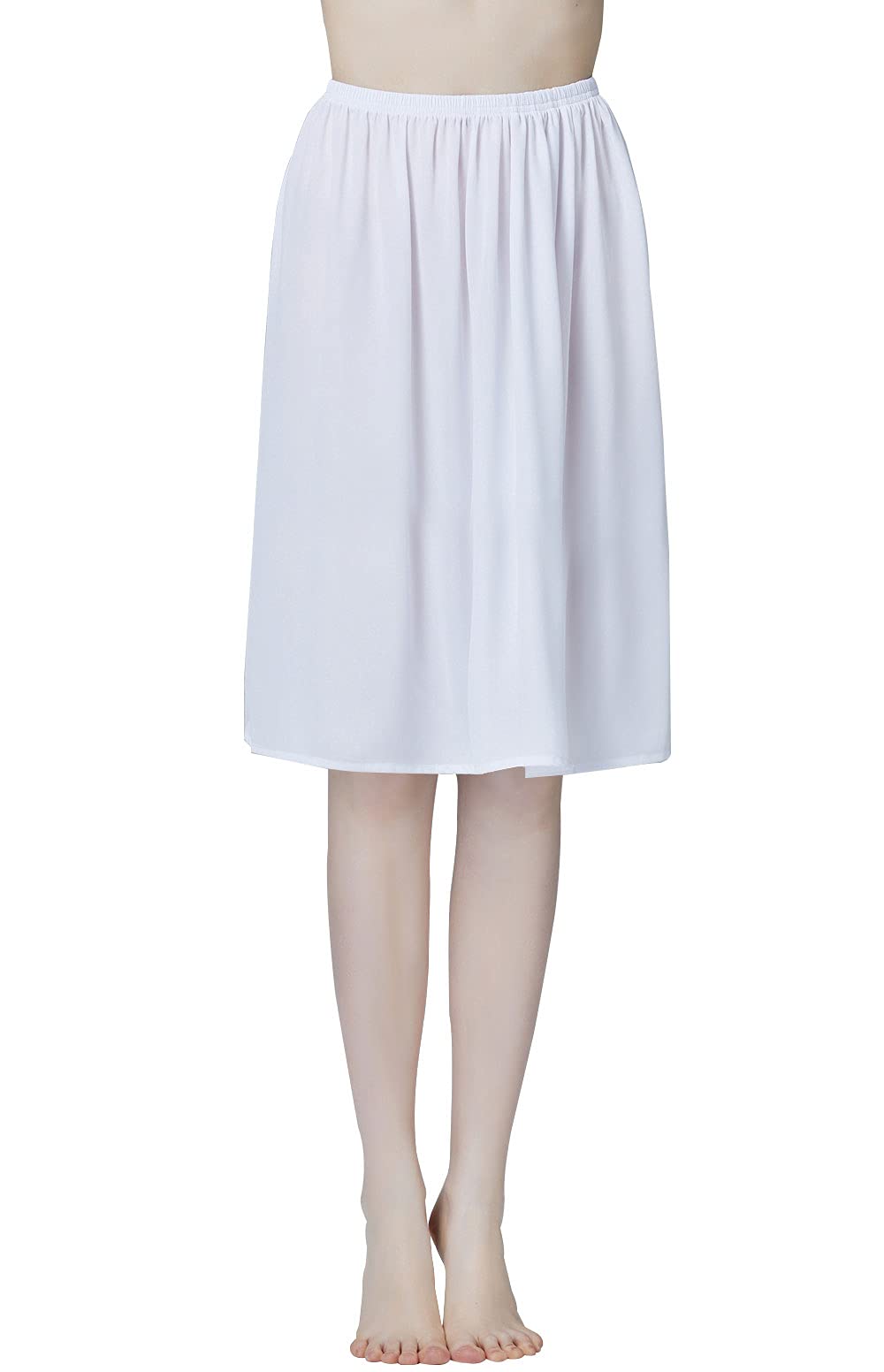 Jupon Sous-robe Femme - Coupe A-line Mi-longue - Tissu Léger, Frais Et Antistatique - Ceinture élastique Confortable - Noir - Pour Robes D'été