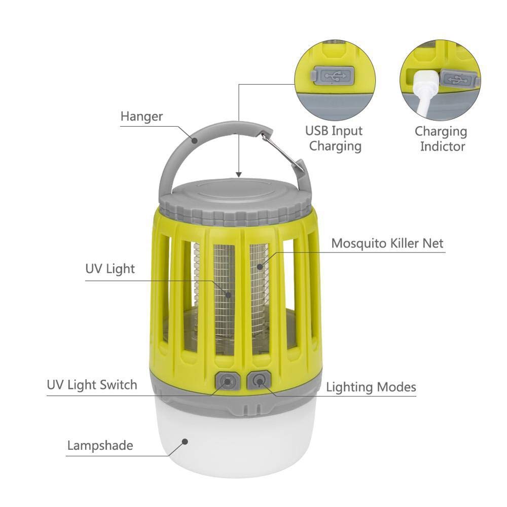 Urządzenie do zabijania komarów Usb ładowanie Led do zabijania komarów oświetlenie zewnętrzne lampka nocna odstraszacz szkodników kempingowa losowy kolor
