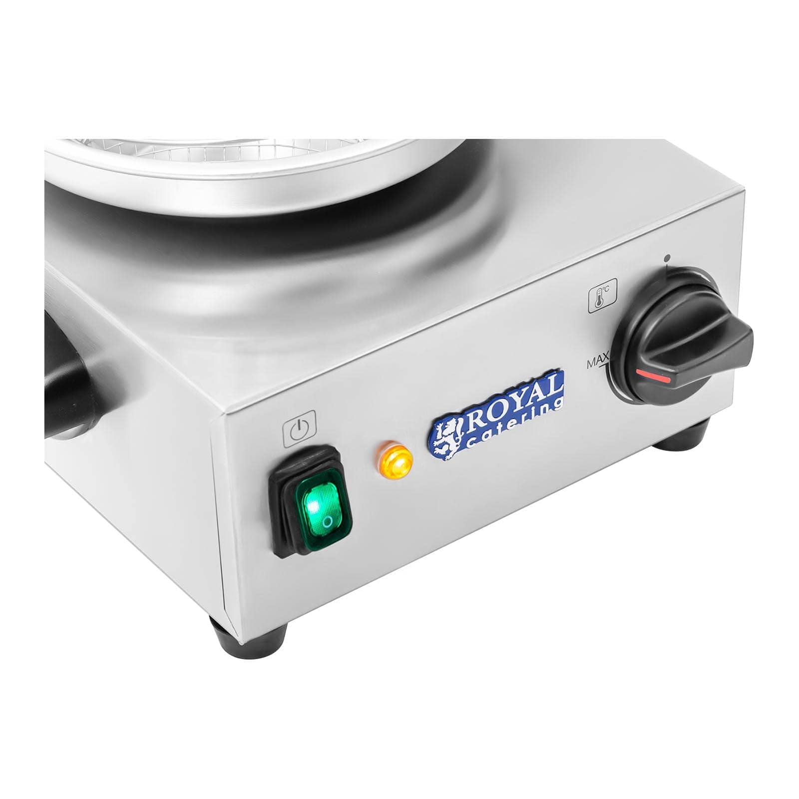 Royal Catering Hot Dog Maschine Gastro Hot-Dog Maker Professionell RCHW 800 (Leistung 800 Watt, Temperatur 0-110 °C, Zylinderhöhe 24 cm, max. Würstchenanzahl 40)