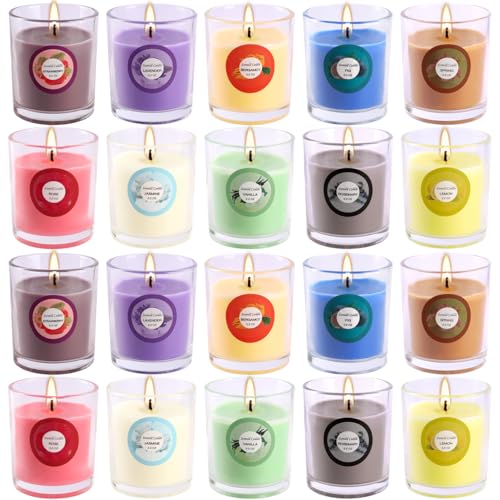 20 Pack Strong Scented Candles Gift Set with 10 Fragrances