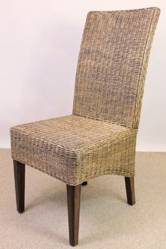 Rattan Esstischstuhl, Rattanstuhl Fb. Toast Brown, Hochlehner