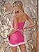 CSDAJIO Women's 2 Piece Outfits Sheer Mesh Split Front Strapless Tube Crop Top and Ruffle Mini Skirt Set Hot Pink Small