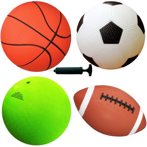 AppleRound 4-Pack Sports Balls for Toddlers & Kids with Pump...