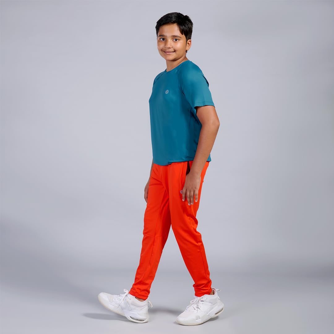 Dripmov - BreezFit Orange Tracks Pants for Boys | Kids Activewear - Comfortable, Breathable, Vibrant Colors | Slim Fit | 8 to 10 Years 2