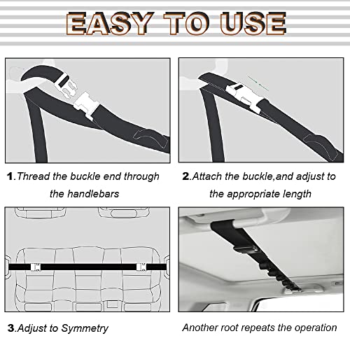 image for Chihutown 2 Pcs Black Nylon Vehicle Fishing Rod Holder Straps, Adjusta