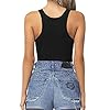 MANGOPOP-Womens-Scoop-Neck-Ribbed-Racerback-Tank-Top-Bodysuits MANGOPOP Bodysuit for Women Scoop Neck Sleeveless Ribbed Racerback Tank Tops (Medium, A Racerback Black)