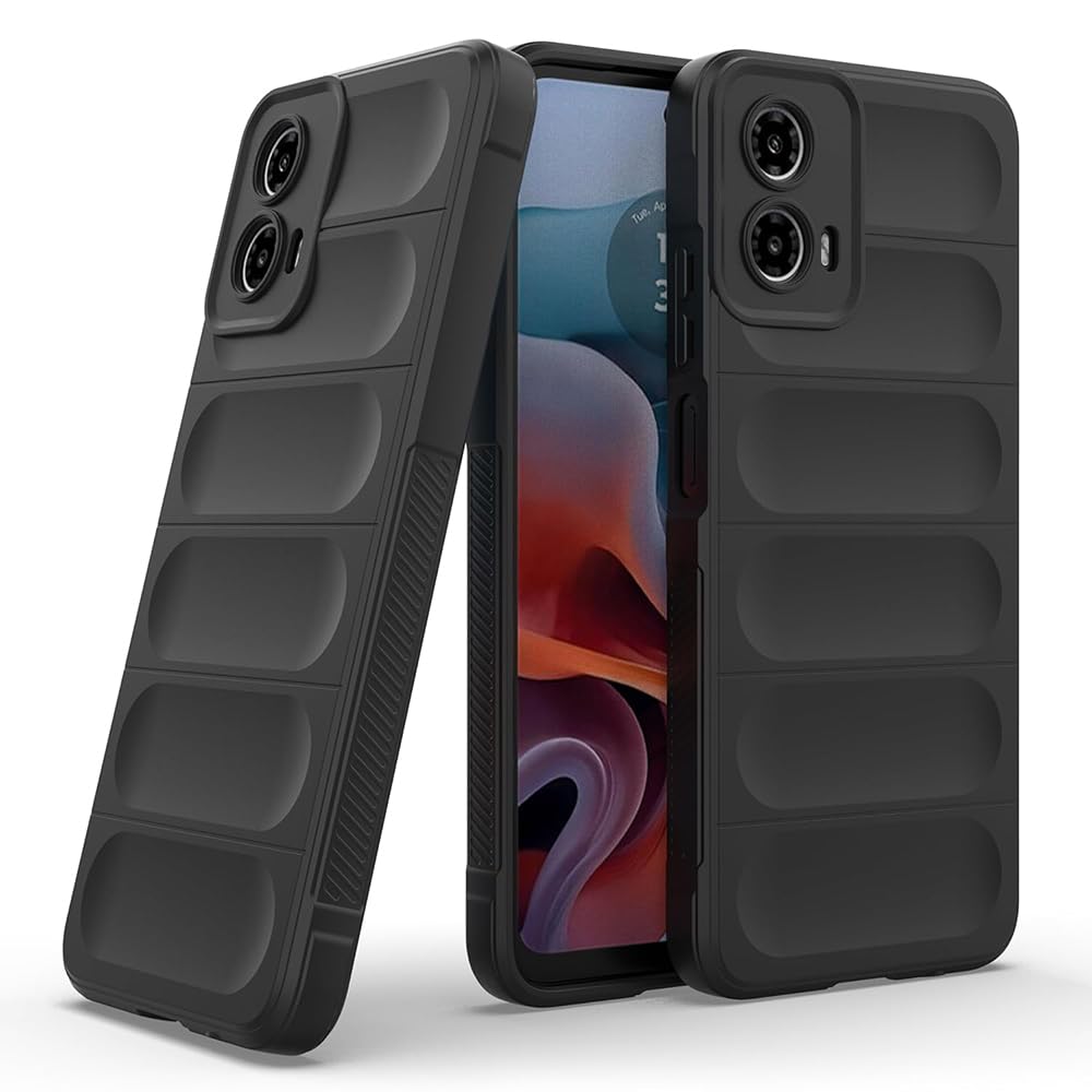 amazon basics Mobile Cover for Motorola Moto G34 5G / G45 5G | Full Camera Protection | Liquid Silicon Case | Flexible Bumper Case for Motorola Moto G34 5G / G45 5G (Black) (B0D1MG986F) Amazon Price History, Amazon Price Tracker