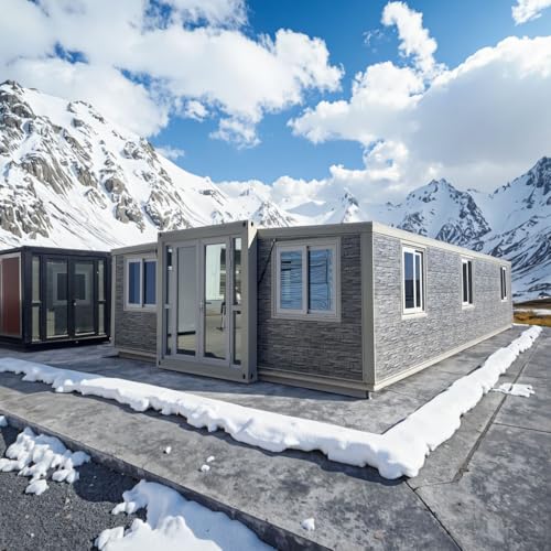 Modern Prefabricated Portable 40ft Foldable Expandable Container Houses to Live In for Adults Prefab Mobile Tiny Homes for Sale with 2 3 Bedrooms 1 Fully Equipped Bathroom Kitchen, Mobile Modular Home - Image 3