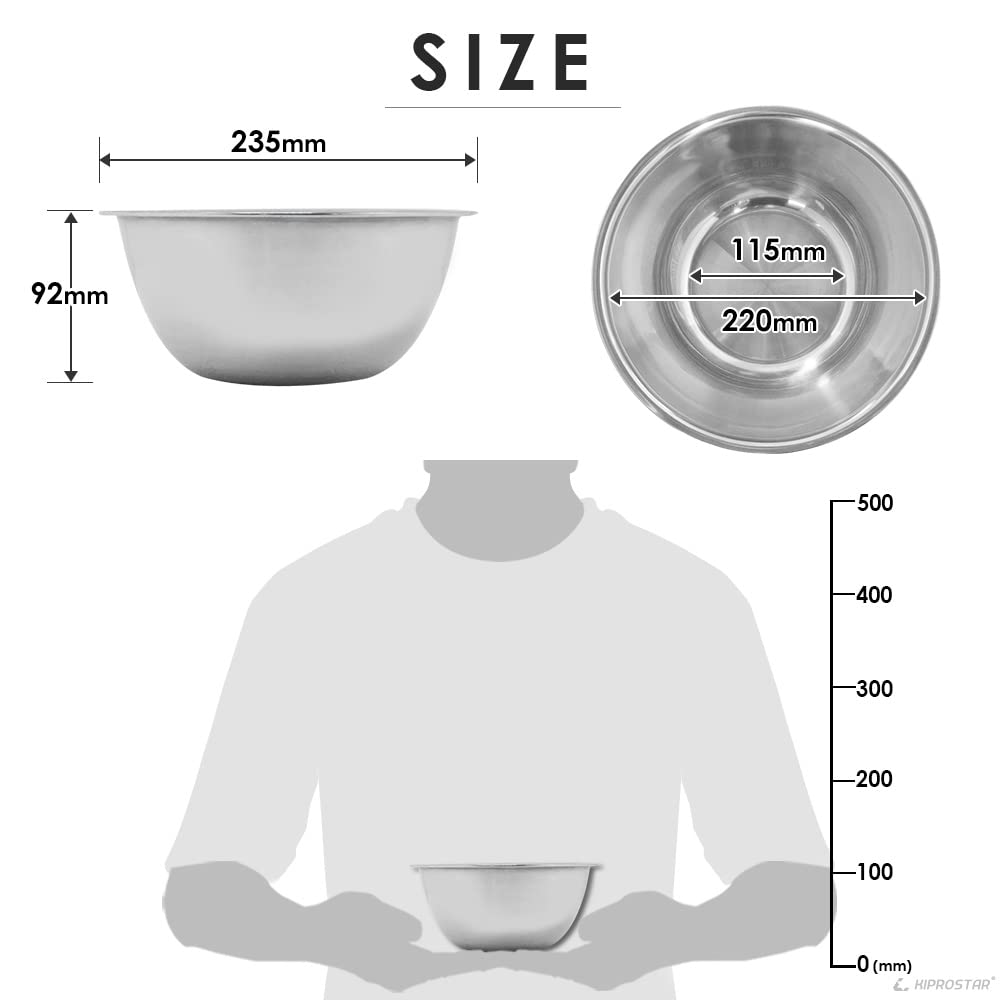 Amazon | KIPROSTAR(キプロスター) 業務用 ステンレス ボール 22cm