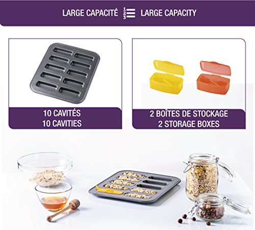Mastrad F40860 Set voor mueslirialstangen met 10 putjes + meetinstrument met een lus + 2 transportdozen + recept met… - Afbeelding 4